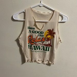 Shein, size medium, graphic cream top.